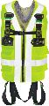 Full body harness with yellow high visibility