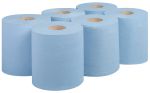 Blue 2 Ply Centrefeed Rolls Pack of 6